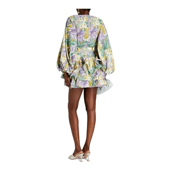 Bronx and Banco Floral Mini Dress in Purple and Yellow - Picture 12 of 16